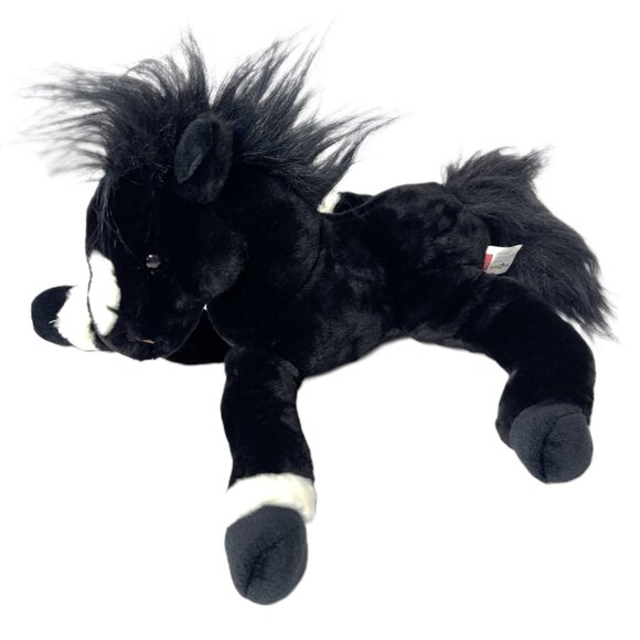 Toys R Us 2003 Black Stallion White trim Retro Y2K Plush EUC - Picture 4 of 11